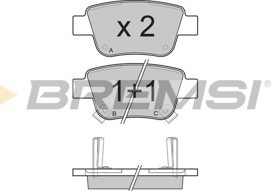 Bremsi BP3112 - Bremžu uzliku kompl., Disku bremzes autospares.lv