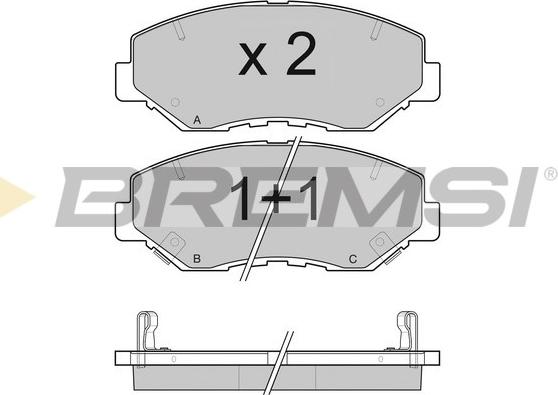 Bremsi BP3117 - Тормозные колодки, дисковые, комплект www.autospares.lv