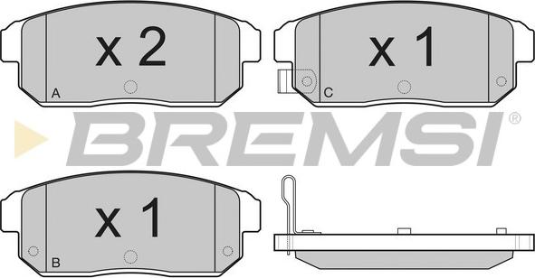 Bremsi BP3184 - Bremžu uzliku kompl., Disku bremzes www.autospares.lv