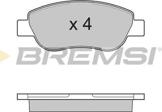 Bremsi BP3186 - Тормозные колодки, дисковые, комплект www.autospares.lv