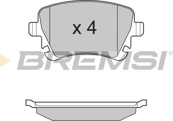 Bremsi BP3130 - Тормозные колодки, дисковые, комплект www.autospares.lv