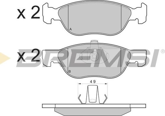 Bremsi BP3131 - Brake Pad Set, disc brake www.autospares.lv