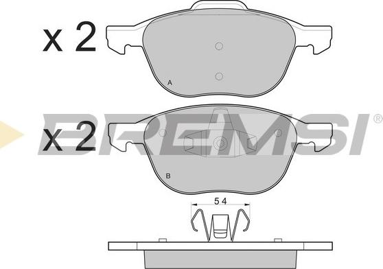 Bremsi BP3133 - Bremžu uzliku kompl., Disku bremzes www.autospares.lv