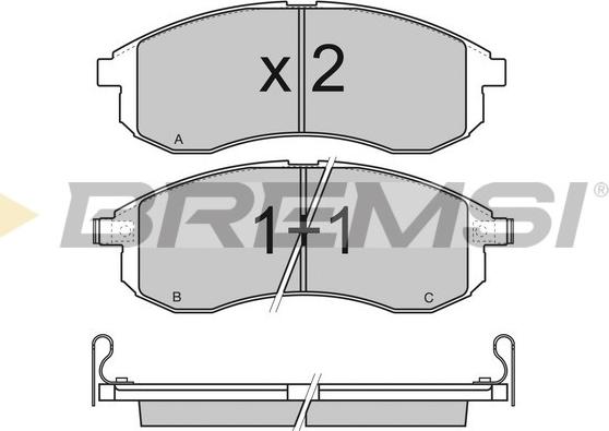 Bremsi BP3132 - Bremžu uzliku kompl., Disku bremzes autospares.lv