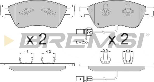 Bremsi BP3137 - Bremžu uzliku kompl., Disku bremzes autospares.lv