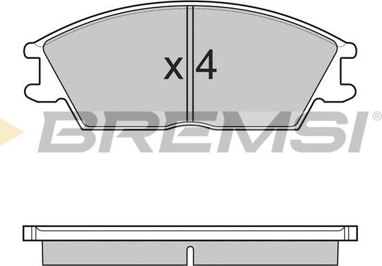 Bremsi BP3124 - Тормозные колодки, дисковые, комплект www.autospares.lv