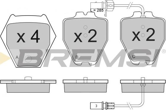 Bremsi BP3121 - Тормозные колодки, дисковые, комплект www.autospares.lv