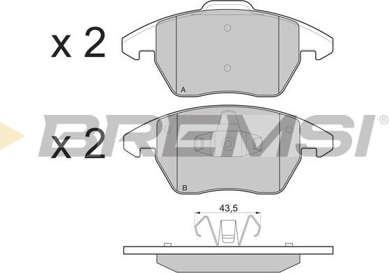 Bremsi BP3174 - Bremžu uzliku kompl., Disku bremzes www.autospares.lv