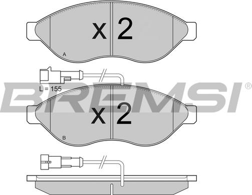 Bremsi BP3868 - Bremžu uzliku kompl., Disku bremzes autospares.lv