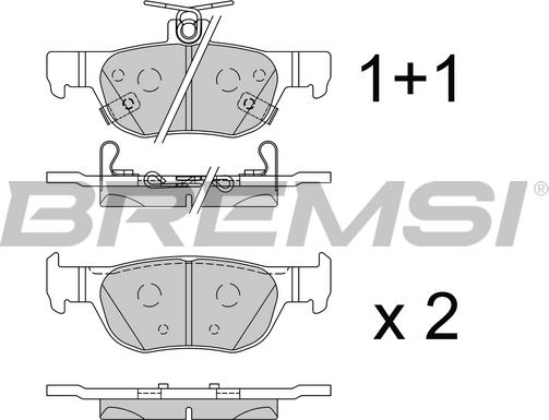 Bremsi BP3862 - Тормозные колодки, дисковые, комплект www.autospares.lv