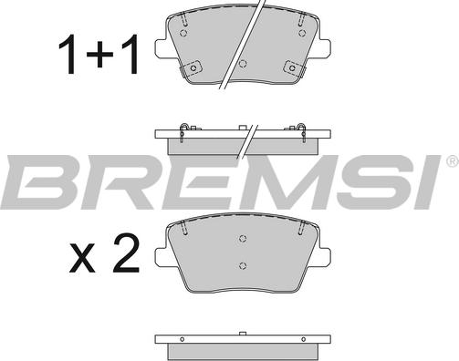 Bremsi BP3831 - Bremžu uzliku kompl., Disku bremzes autospares.lv