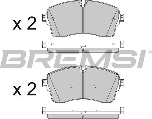 Bremsi BP3825 - Bremžu uzliku kompl., Disku bremzes www.autospares.lv