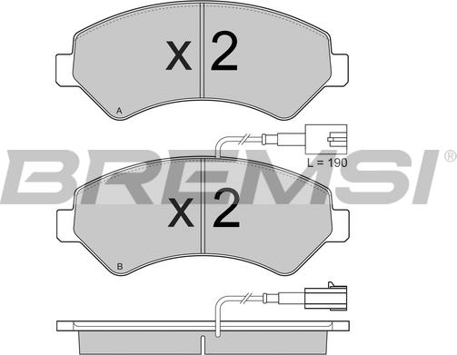 Bremsi BP3871 - Bremžu uzliku kompl., Disku bremzes autospares.lv