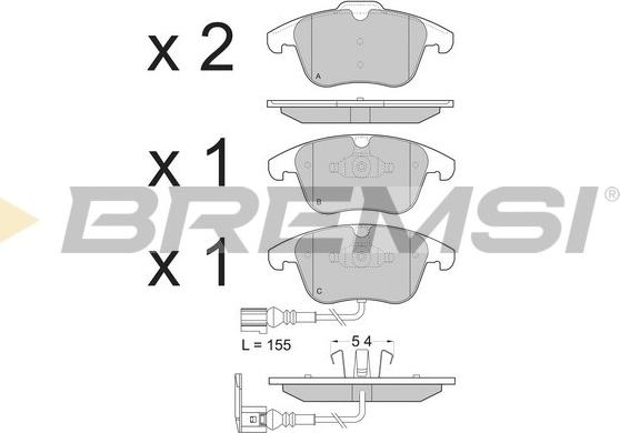 Bremsi BP3394 - Bremžu uzliku kompl., Disku bremzes www.autospares.lv