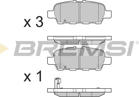 Bremsi BP3395 - Brake Pad Set, disc brake www.autospares.lv