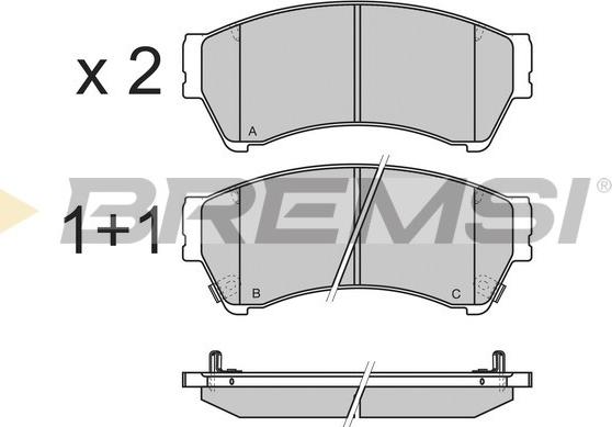 Bremsi BP3343 - Bremžu uzliku kompl., Disku bremzes www.autospares.lv