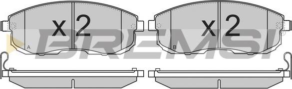 Bremsi BP3342 - Тормозные колодки, дисковые, комплект www.autospares.lv