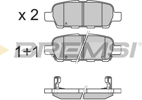 Bremsi BP3351 - Bremžu uzliku kompl., Disku bremzes autospares.lv