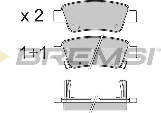 Bremsi BP3353 - Bremžu uzliku kompl., Disku bremzes autospares.lv