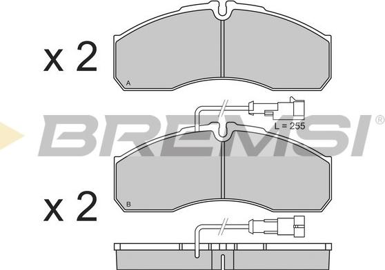 Bremsi BP3360 - Тормозные колодки, дисковые, комплект www.autospares.lv