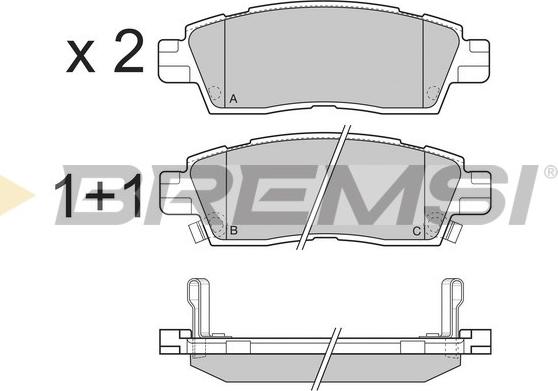 Bremsi BP3309 - Bremžu uzliku kompl., Disku bremzes www.autospares.lv