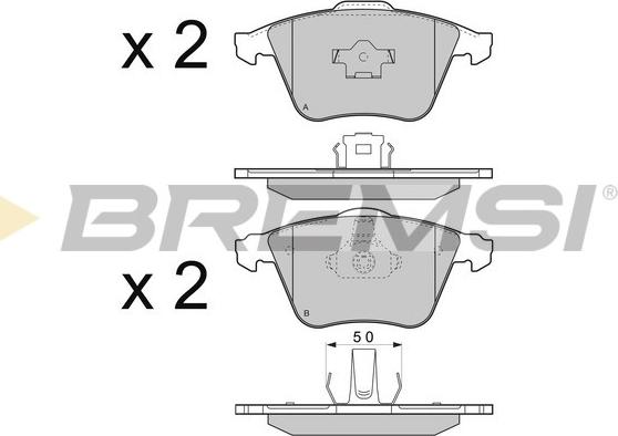 Bremsi BP3301 - Bremžu uzliku kompl., Disku bremzes autospares.lv