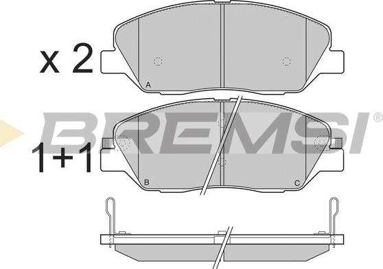 Bremsi BP3313 - Bremžu uzliku kompl., Disku bremzes autospares.lv