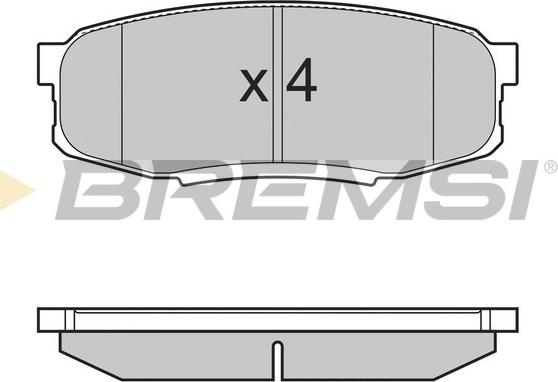 Bremsi BP3382 - Тормозные колодки, дисковые, комплект www.autospares.lv