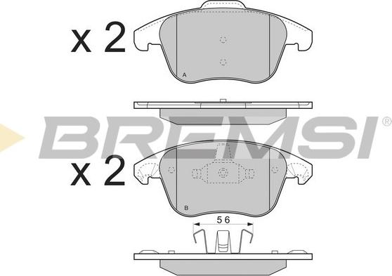 Bremsi BP3330 - Brake Pad Set, disc brake www.autospares.lv