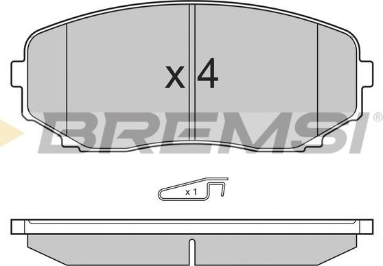 Bremsi BP3332 - Тормозные колодки, дисковые, комплект www.autospares.lv