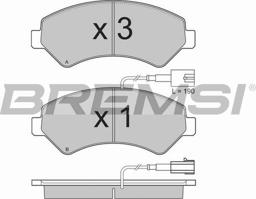 Bremsi BP3323TR - Bremžu uzliku kompl., Disku bremzes autospares.lv