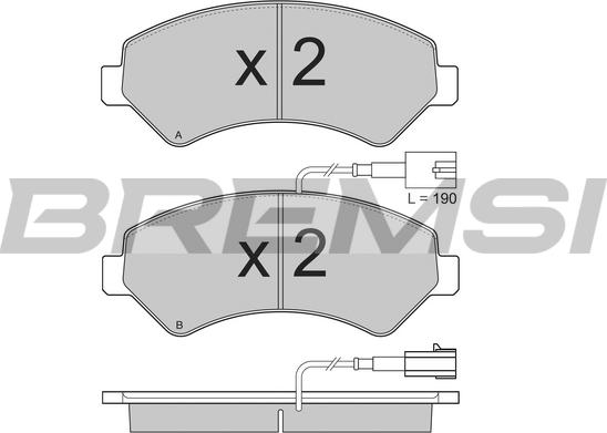 Bremsi BP3323 - Bremžu uzliku kompl., Disku bremzes autospares.lv