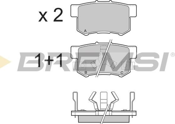 Bremsi BP3374 - Bremžu uzliku kompl., Disku bremzes autospares.lv