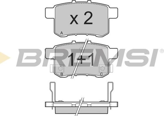 Bremsi BP3370 - Bremžu uzliku kompl., Disku bremzes autospares.lv