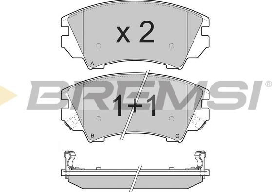 Bremsi BP3377 - Bremžu uzliku kompl., Disku bremzes www.autospares.lv