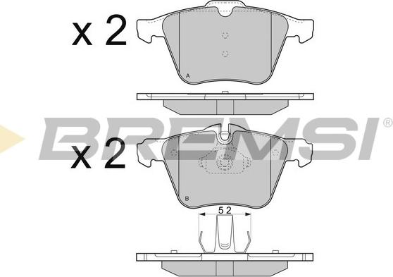 Bremsi BP3299 - Bremžu uzliku kompl., Disku bremzes autospares.lv