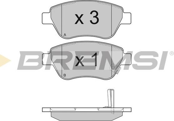 Bremsi BP3294 - Тормозные колодки, дисковые, комплект www.autospares.lv