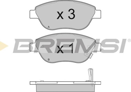 Bremsi BP3295 - Bremžu uzliku kompl., Disku bremzes www.autospares.lv