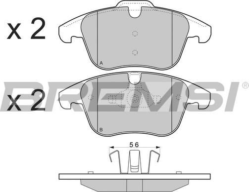 Bremsi BP3297 - Bremžu uzliku kompl., Disku bremzes autospares.lv