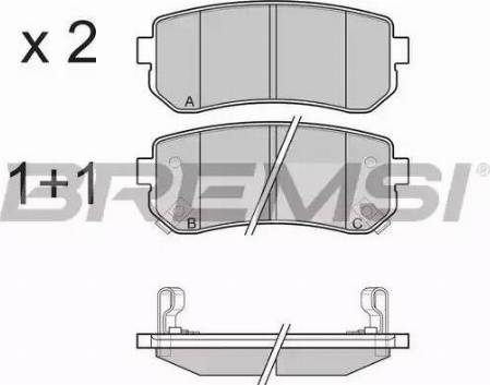 Bremsi BP3241 - Тормозные колодки, дисковые, комплект www.autospares.lv