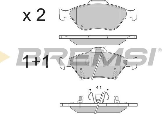 Bremsi BP3255 - Bremžu uzliku kompl., Disku bremzes autospares.lv