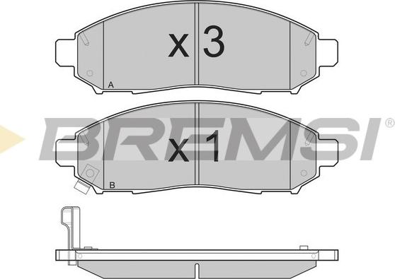 Bremsi BP3256 - Bremžu uzliku kompl., Disku bremzes www.autospares.lv