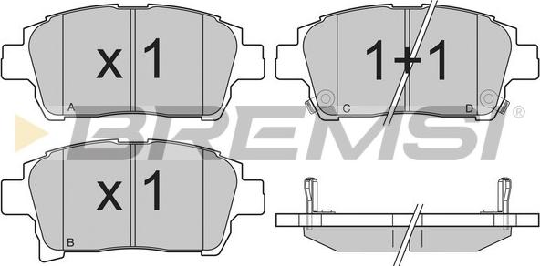 Bremsi BP3201 - Bremžu uzliku kompl., Disku bremzes autospares.lv