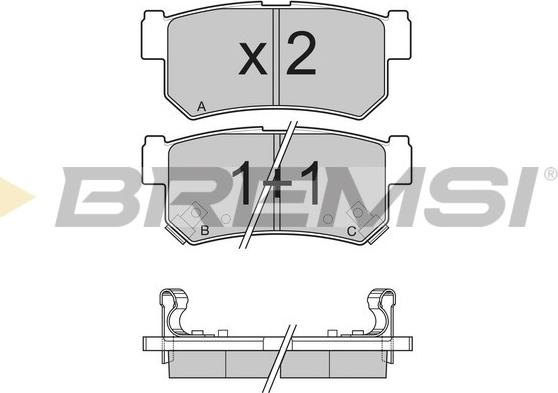 Bremsi BP3203 - Bremžu uzliku kompl., Disku bremzes autospares.lv