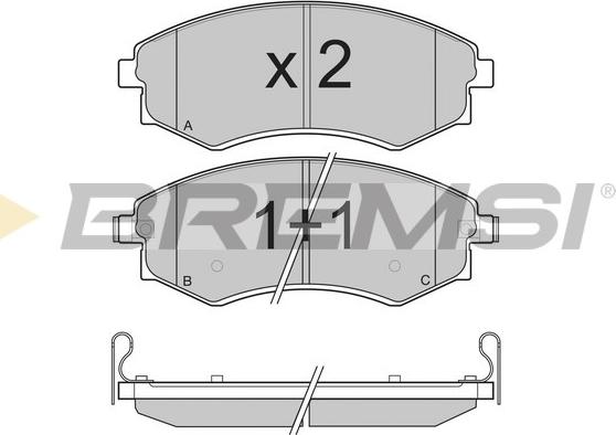 Bremsi BP3202 - Brake Pad Set, disc brake www.autospares.lv