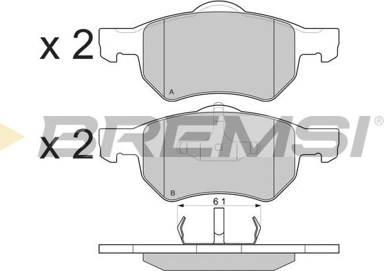 Bremsi BP3219 - Bremžu uzliku kompl., Disku bremzes autospares.lv