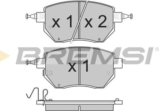 Bremsi BP3210 - Brake Pad Set, disc brake www.autospares.lv