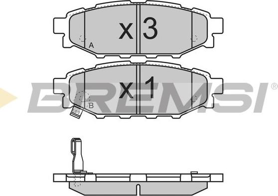 Bremsi BP3218 - Brake Pad Set, disc brake www.autospares.lv