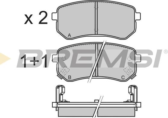 Bremsi BP3212 - Brake Pad Set, disc brake www.autospares.lv