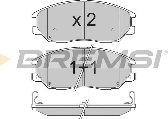 Bremsi BP3281 - Тормозные колодки, дисковые, комплект www.autospares.lv